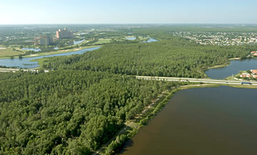 Aerial view of the Central Florida Parkway