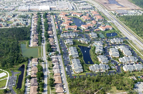 Aerial photo of developed area